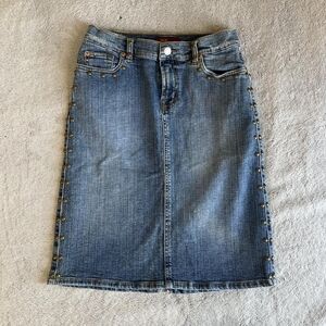 Wax Jean Blue Studded Pencil Skirt